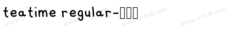 teatime regular字体转换